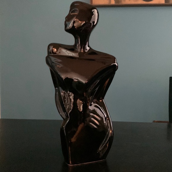 Vintage Mid Century Ceramic Shiny Glaze Female Figurine - Picture 8 of 13